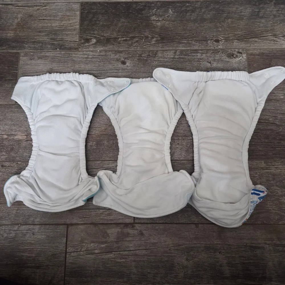 Charlie Banana Blue and Patterned Reusuable Pocket Cloth Diapers And Inserts